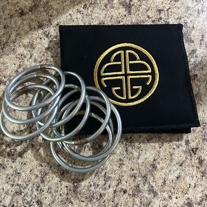 Budha girl M silver bangles